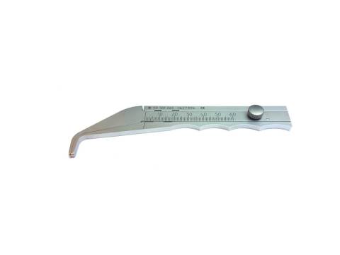 Precision-machined caliper with adjustable screw