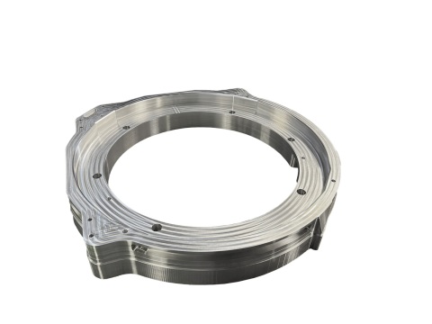 Precision-machined aluminum ring with a multi-layered structure, used in high-performance mechanical systems
