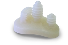 Orthopedic joint replacement component made from machined plastic